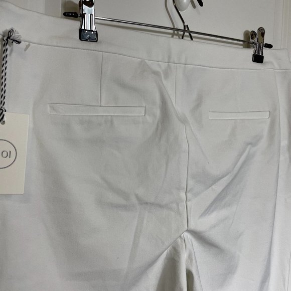 1901 Nordstrom White Side Zip Tapered Cropped Leg Pants - Picture 7 of 9